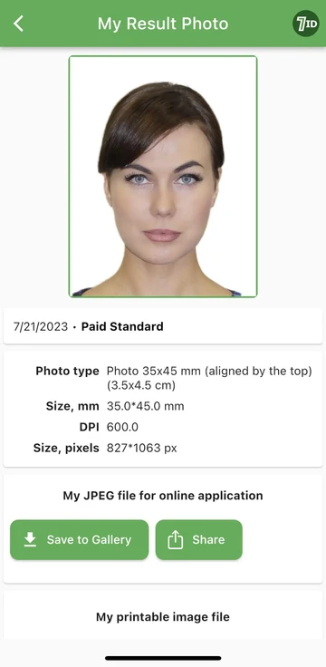 35x45 passport photo example